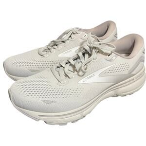 NWOT Brooks Ghost 15 White Crystal Grey Womens Athletic Sneakers Shoes Size 9